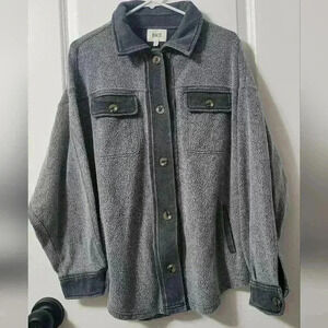 BKE Reverse Fleece Shacket